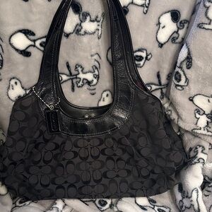 Coach Black Signature Shoulder Bag